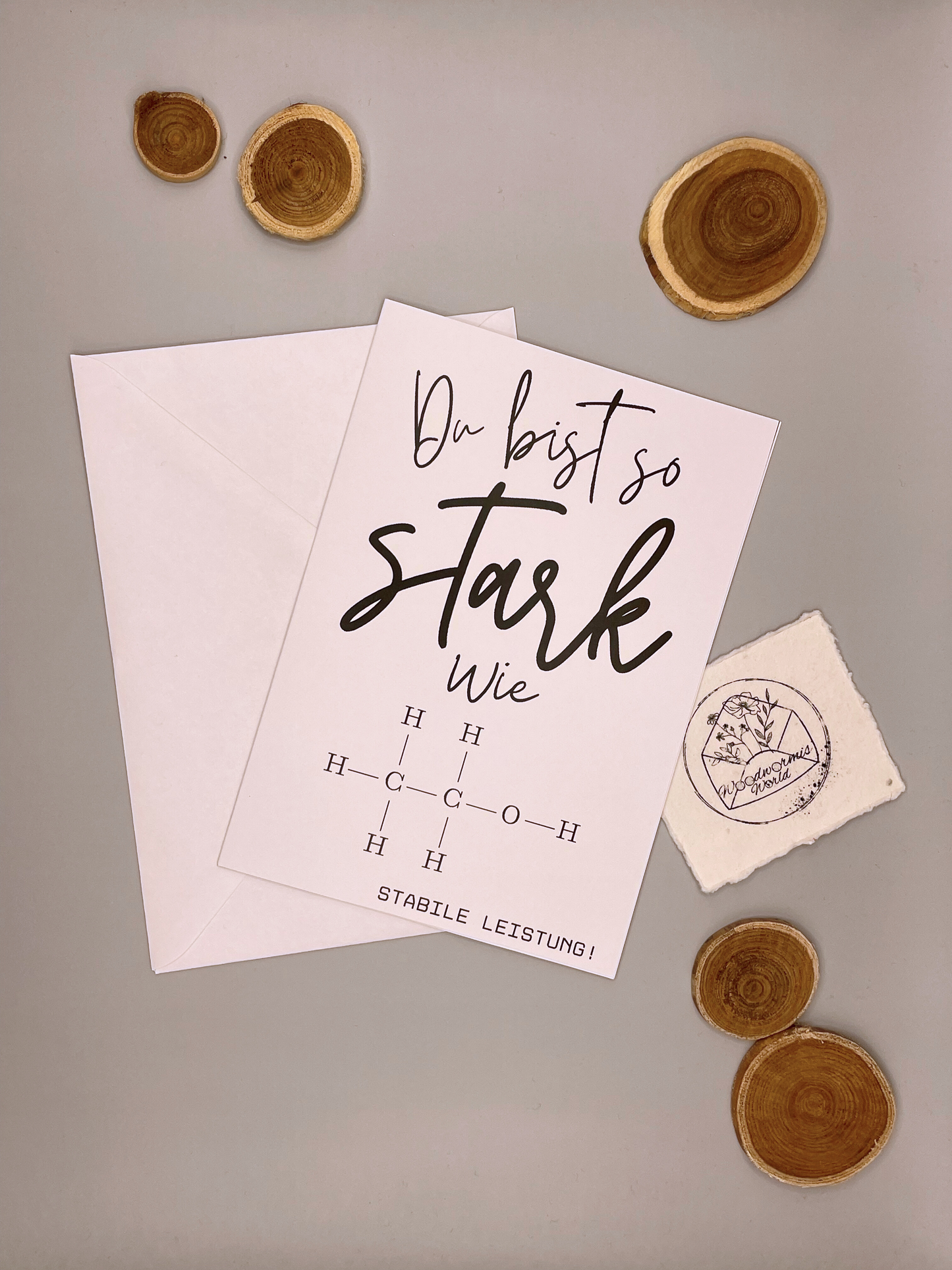 Du bist stark wie Ethanol | 12 x 17 cm Klappkarte