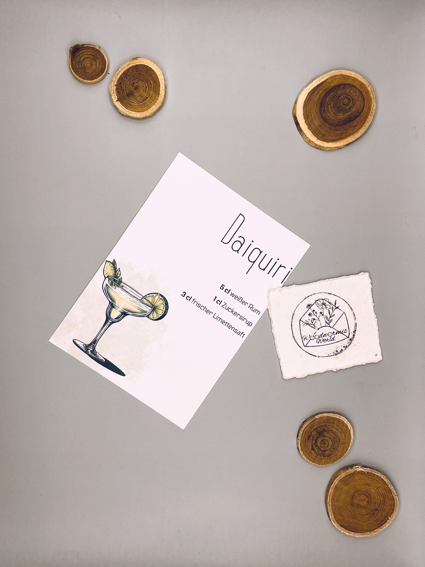Cocktailkarte Daiquiri Rezept | 10,5 x 14,8 cm Postkarte