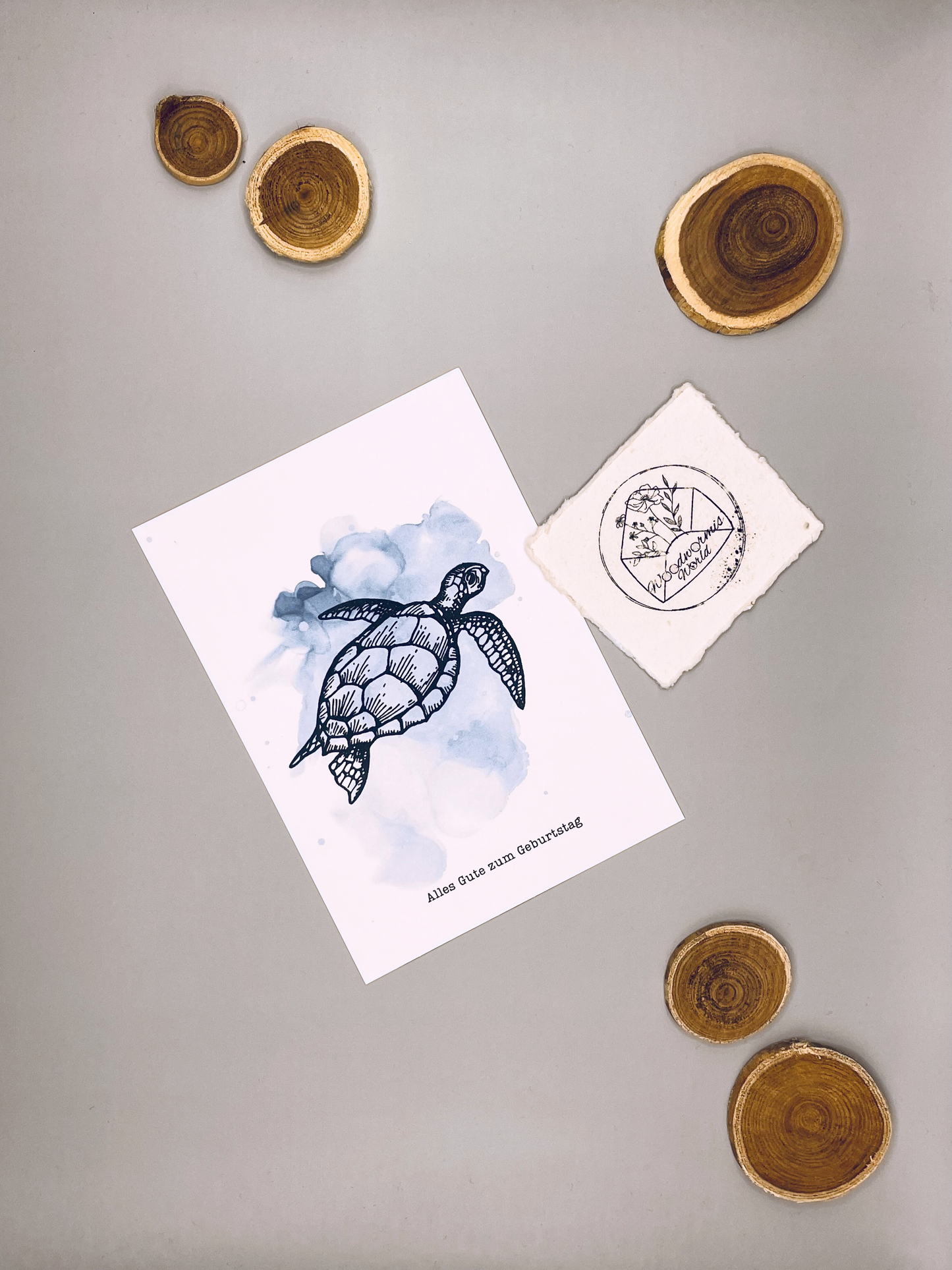 Oceanlovers Geburtstagskarte Schildkröte | 10,5 x 14,8 cm Postkarte