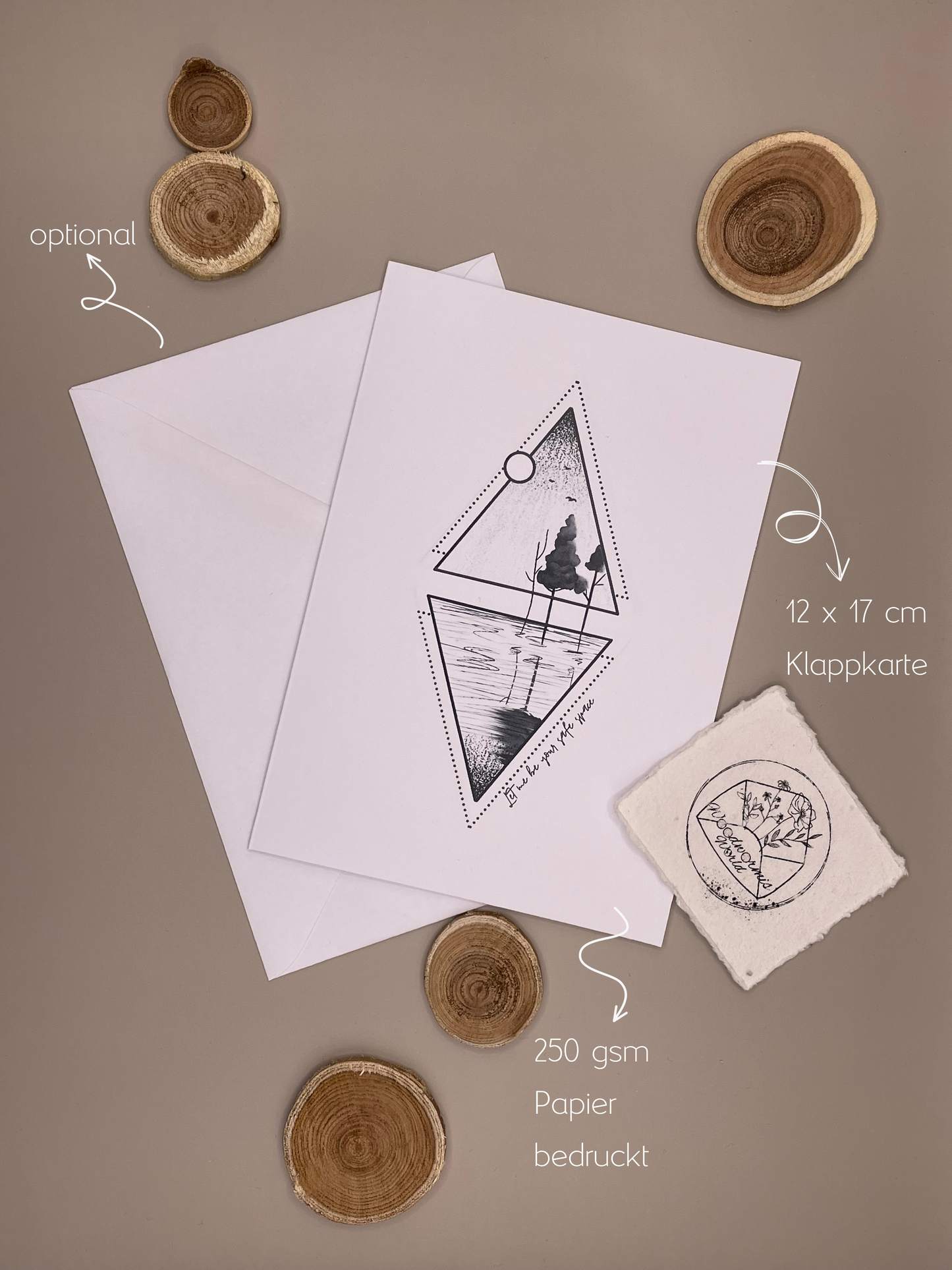 Let me be your safe space Fine Line | Karte mit Prägung | 12 x 17 cm Klappkarte