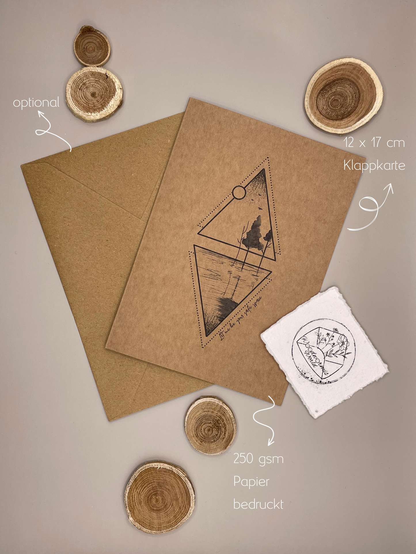 Let me be your safe space Fine Line | Karte mit Prägung | 12 x 17 cm Klappkarte