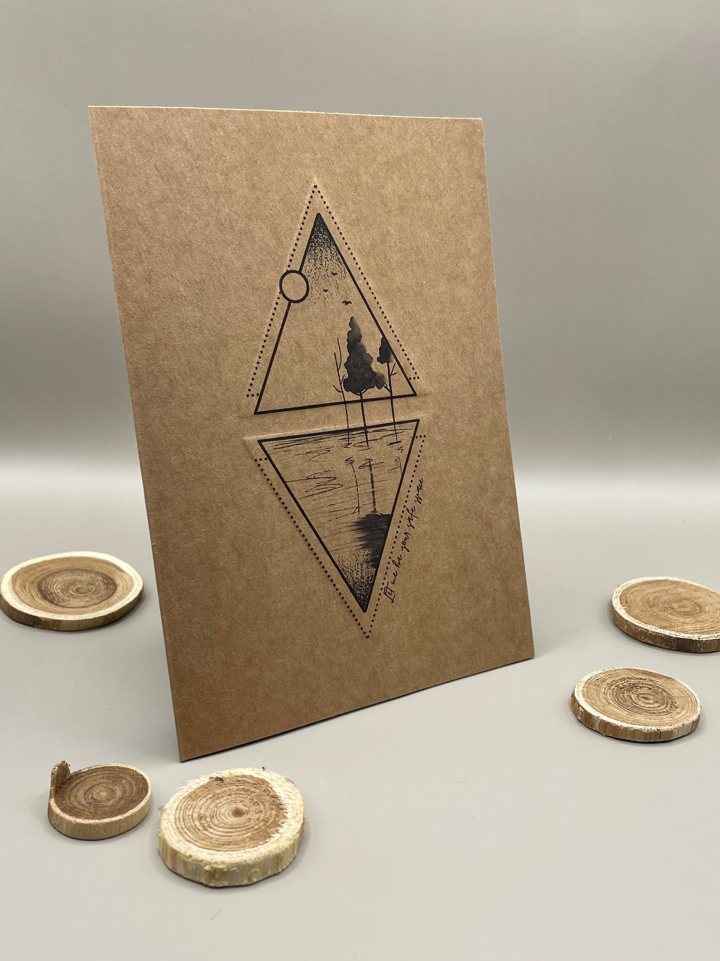 Let me be your safe space Fine Line | Karte mit Prägung | 12 x 17 cm Klappkarte