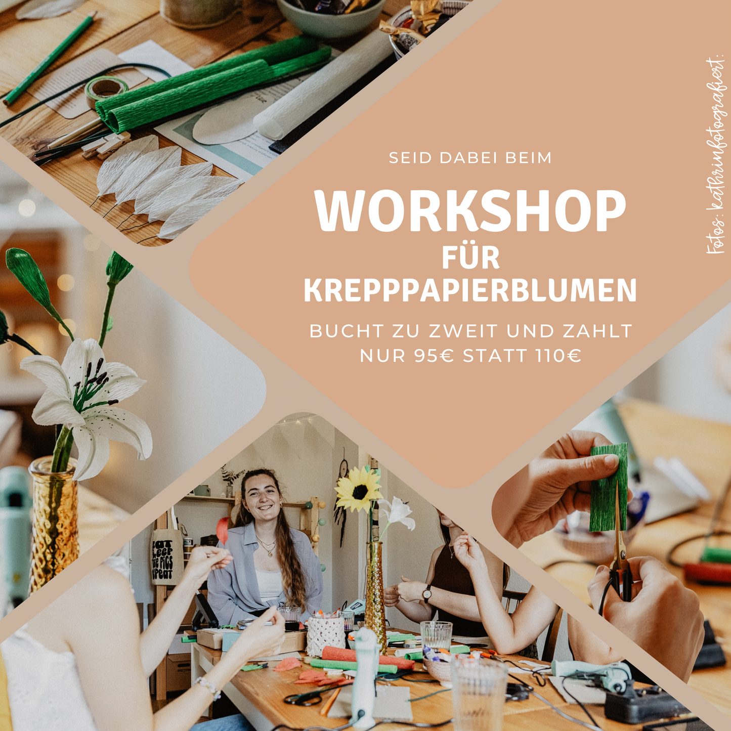 Workshop für Blumen aus Krepppapier 10.10.2025 18 Uhr