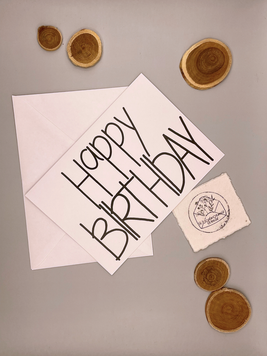 Happy Birthday Karte | 12 x 17 cm Klappkarte