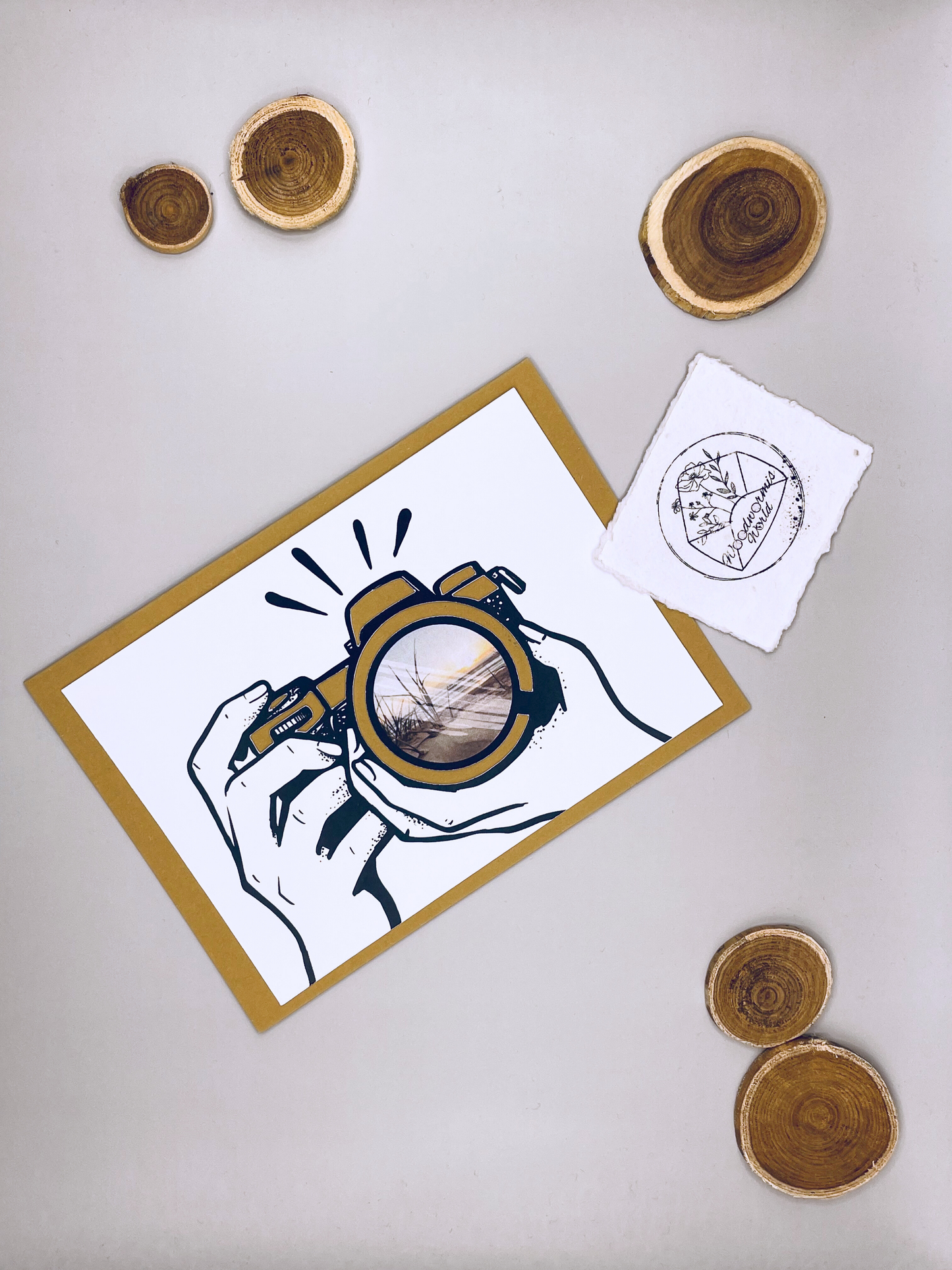 Kamerakarte auch als Gutscheinkarte nutzbar | Feldblick | 12 x 17 cm Klappkarte