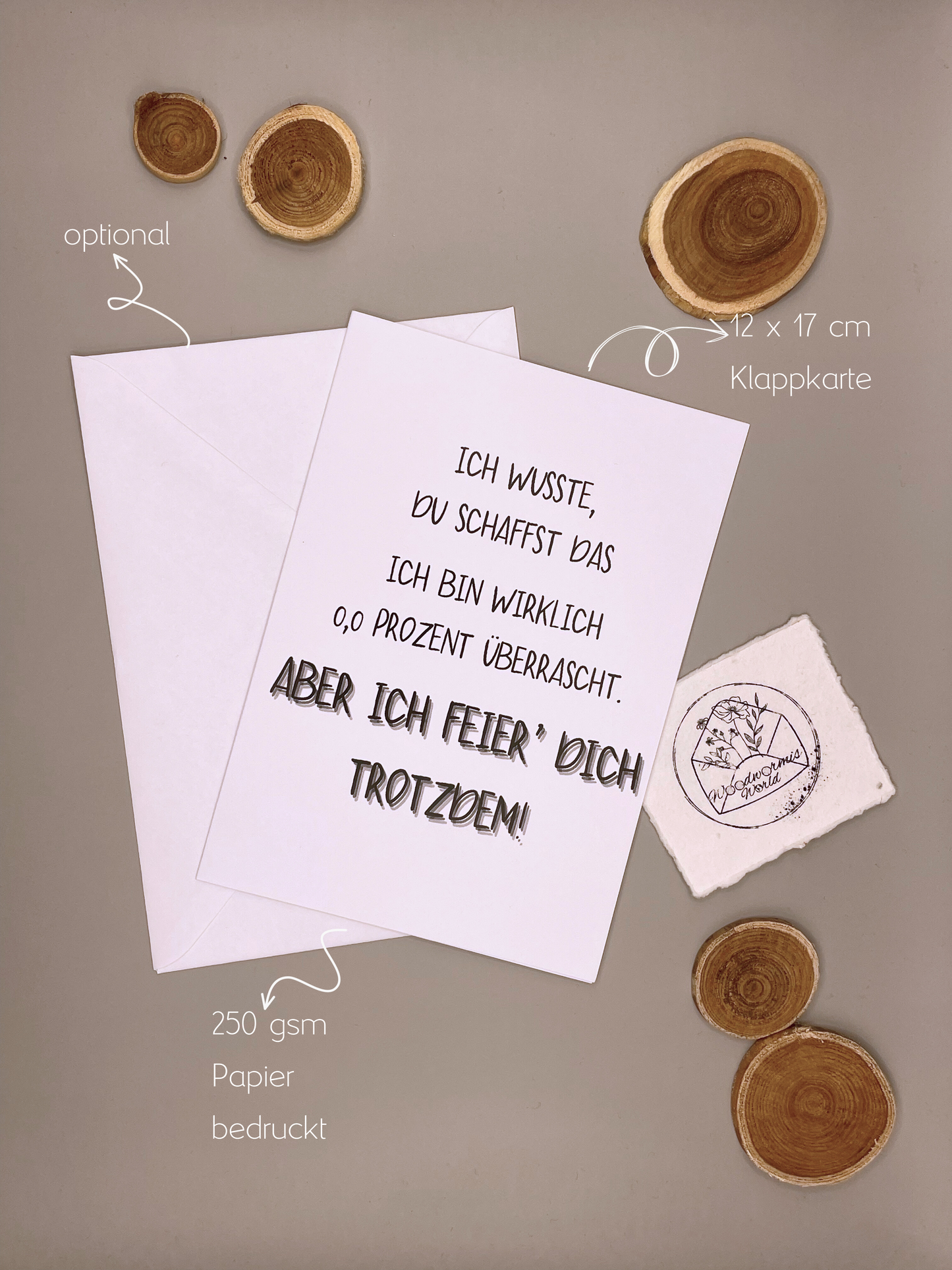 Ich wusste Du schaffst das | 12 x 17 cm Klappkarte