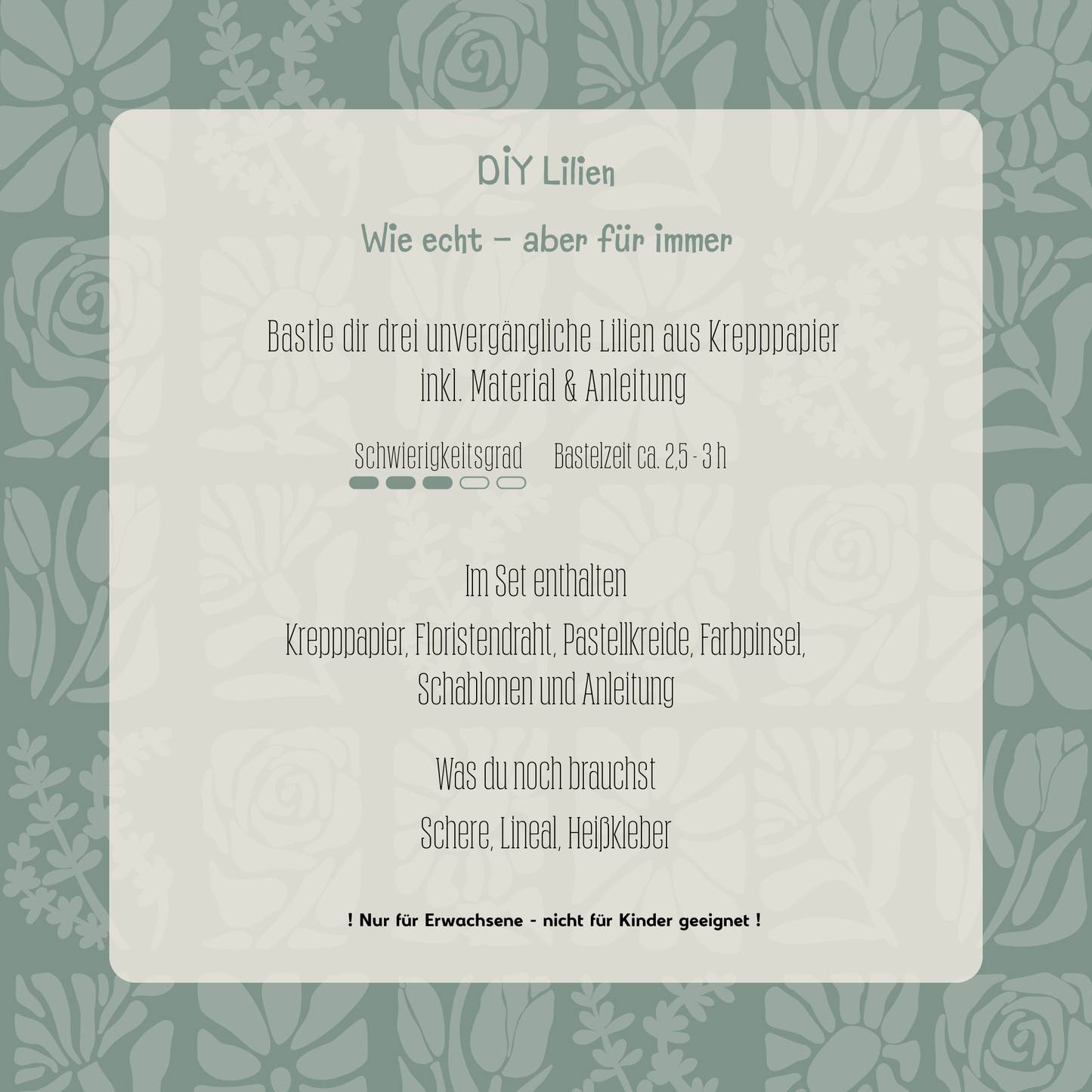 DIY Bastelset Lilie