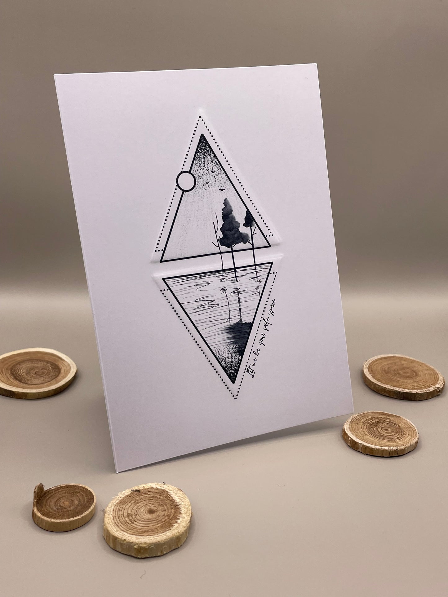 Let me be your safe space Fine Line | Karte mit Prägung | 12 x 17 cm Klappkarte