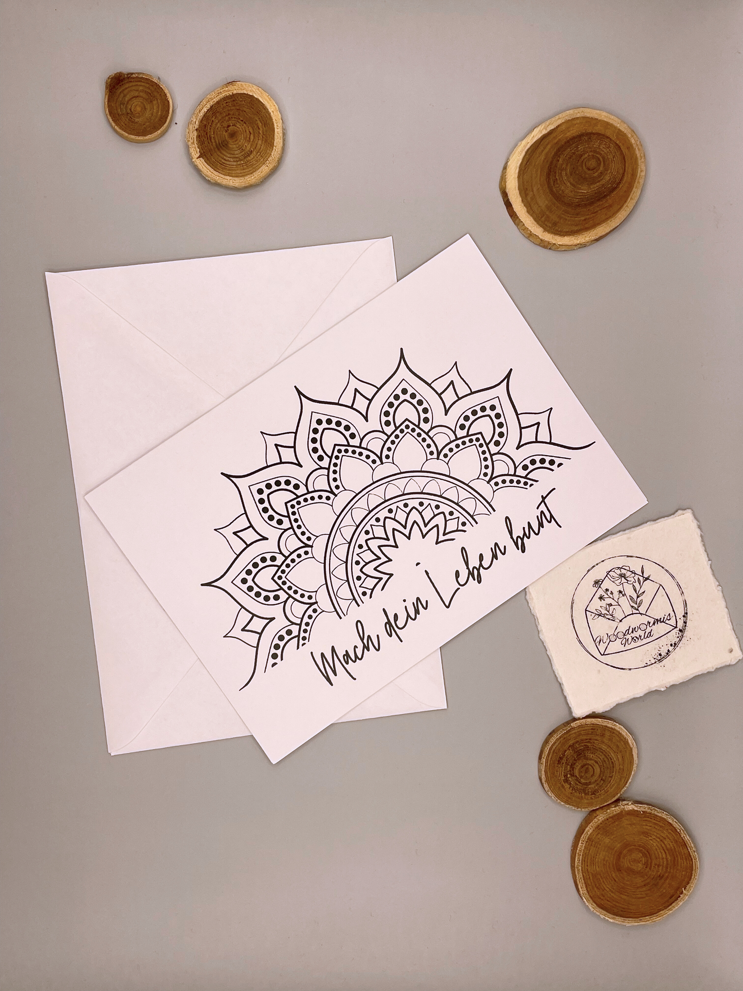 Mandalakarte zum Ausmalen | 12 x 17 cm Klappkarte