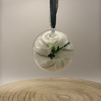 Weihnachtskugel White Lilly für den Weihnachtsbaum