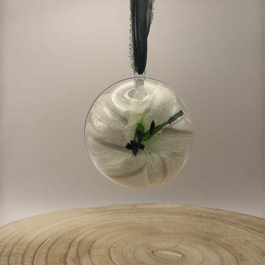 Weihnachtskugel White Lilly für den Weihnachtsbaum