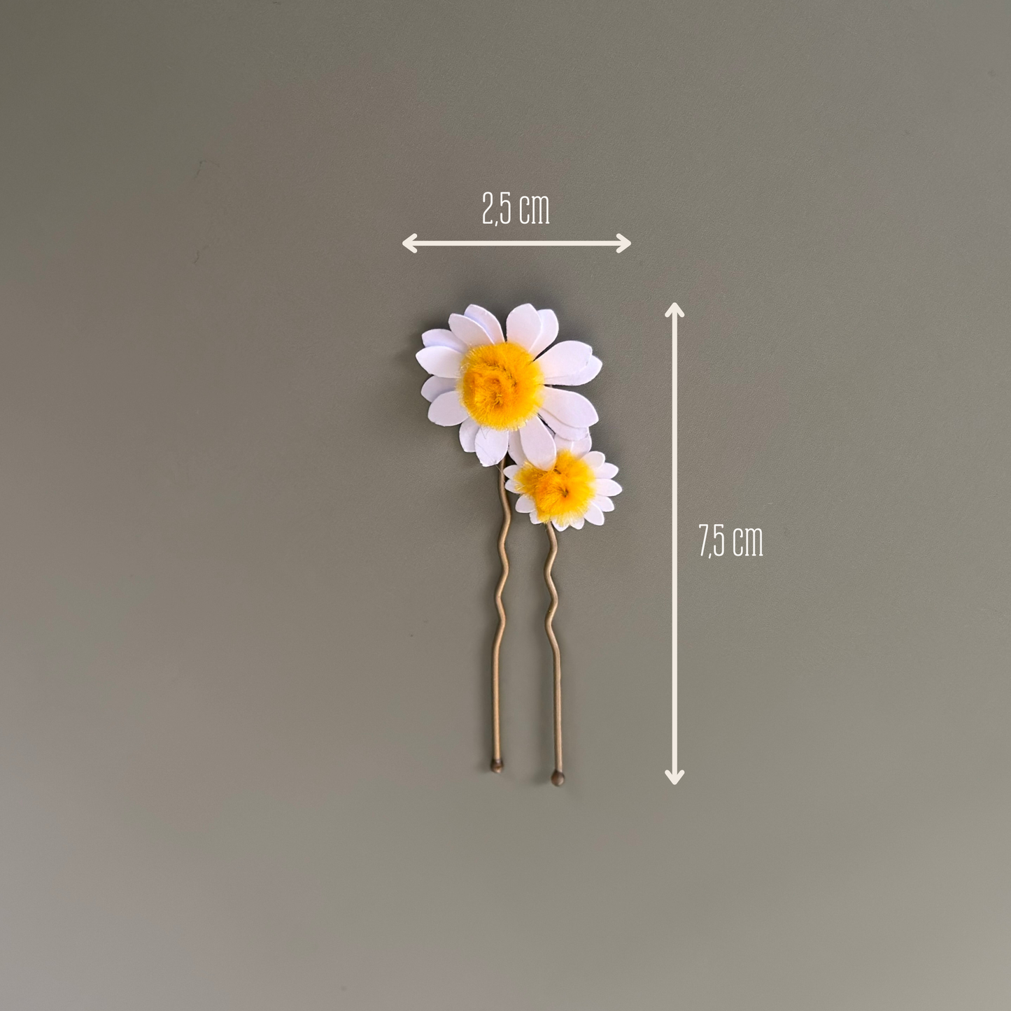 Haarnadel Gänseblümchen Maße