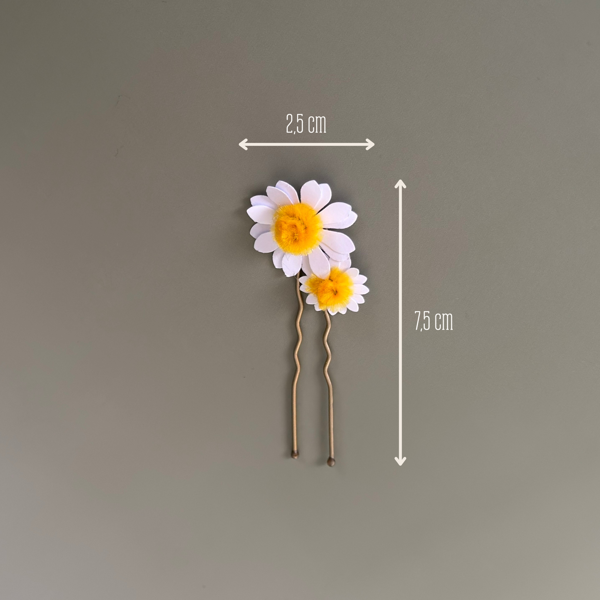 Haarnadel Gänseblümchen Maße
