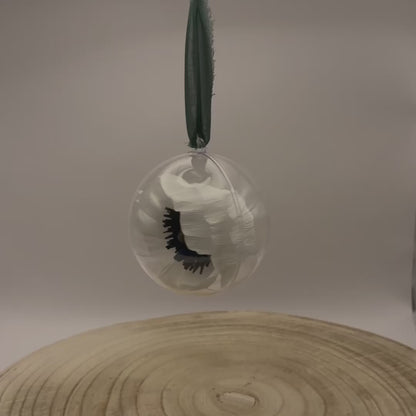 Weihnachtskugel White Poppy für den Weihnachtsbaum