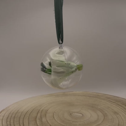 Weihnachtskugel White Lilly für den Weihnachtsbaum