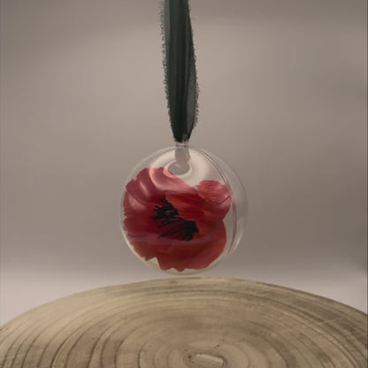 Weihnachtskugel Red Poppy für den Weihnachtsbaum